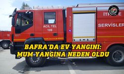 Bafra’da ev yangını...