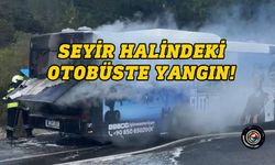 Lefkoşa-Girne anayolunda otobüs yangını!