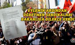 Eylemin ardından, öğretmen sendikaları bakanlığa dilekçe verdi