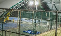 Gönyeli Tenis Kulübü’nde çalışmalar gece gündüz sürüyor