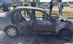 Seyir halindeki araçta yangın!