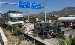Girne Çevre Yolu’nda zincirleme kaza: TIR karşı şeride geçti, birçok araç etkilendi