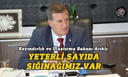Arıklı: Yeterli sayıda sığınağımız var