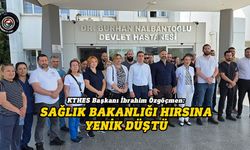KTHES, Tıp-İş, KTAMS ve KTHEB hastane önünde açıklama yaptı
