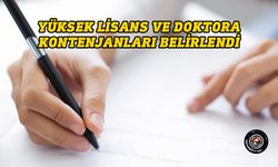 Yüksek lisansa 123, doktoraya 86 kontenjan ayrıldı