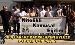KTÖS, Milli Eğitim Bakanlığı önünde eylem yaptı: