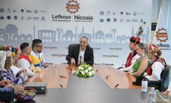 Halk Dansları Festivali ekipleri LTB Başkanı Harmancı’yı ziyaret etti
