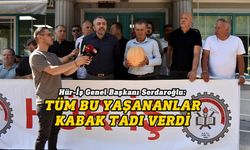HÜR-İŞ'ten Çalışma Bakanlığı önünde "kabaklı" eylem...