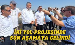 Arıklı, iki yolda devam eden çalışmaları inceledi
