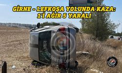 Dikkatsizlik kaza getirdi: Araç yan kısmı üzerine devrildi