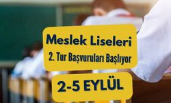 Meslek liselerine ikinci tur başvurular 2-5 Eylül’de alınacak