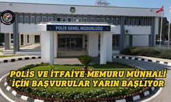 Polis ve itfaiye memuru münhali için başvurular yarın başlayacak