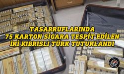 Tasarruflarında 75 karton sigara tespit edilen 2 Kıbrıslı Türk tutuklandı