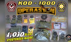 Polisten “Kod-1000” operasyonu: Bin 30 gram uyuşturucu ele geçirildi