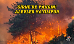 Girne'de Ciklos mevkiinde yangın...