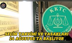 Seçim takvimi ve yasakları 24 Ağustos’ta başlıyor