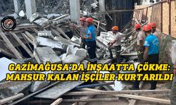 Gazimağusa’da inşaat çöktü...