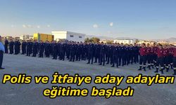 Polis memurları ile itfaiye memuru aday adayları bugün Polis Okulu'nda temel eğitimlerine başladı