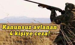 Kanunsuz avlanan dört kişiye ceza kesildi