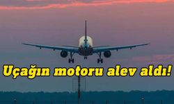 ABD'de yolcu uçağının motoru alev aldı