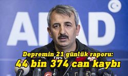 AFAD: "Depremlerde can kaybı 44 bin 374’e yükseldi"