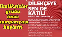 Kimliksizler grubu AB Parlamentosu Dilekçe Komitesi'ne başvuru için imza kampanyası başlattı