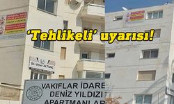 Deniz Yıldızı (Laguna) Apartmanlarına, uyarı levhaları yerleştirildi