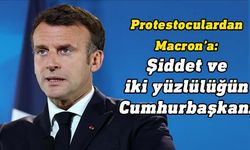 Hollanda'da göstericiler Macron'un konuşmasını böldü