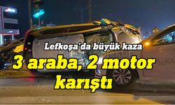 Lefkoşa’da büyük trafik kazası