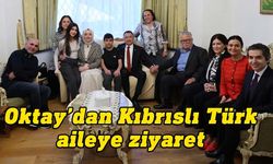 Oktay ve eşi Hümeyra Oktay Londra'da Kıbrıs Türkü aileye misafir oldu