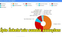 İskele ilçesindeki sandıkların sonuçları