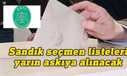 YSK: Sandık seçmen listeleri yarın askıya alınacak