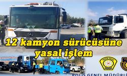 Başkentte trafiğe çıkış saatlerini ihlal eden 12 kamyon sürücüsüne yasal işlem