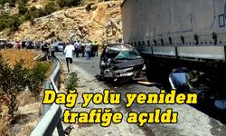 Trafik kazası nedeniyle trafiğe kapatılan Dağ yolu yeniden trafiğe açıldı