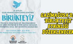 Uluslararası Dünya Barış Günü’nde “Birlikteyiz” etkinliği düzenliyor