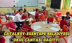 Çatalköy–Esentepe Belediyesi'nden öğrencilere çanta desteği