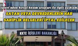 İçişleri Bakanlığı'ndan kırsal kesim arsalarıyla ilgili açıklama