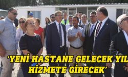 Üstel, Dinçyürek ve Berova, yeni Girne Dr. Akçiçek Hastanesi’nde incelemede bulundu