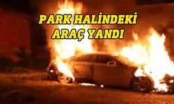 Park halindeki van araçta yangın çıktı!