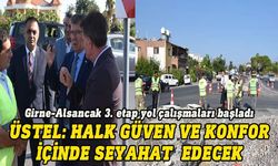 Başbakan Üstel ve Bakan Arıklı Girne-Alsancak üçüncü etap yol çalışmaları inceledi