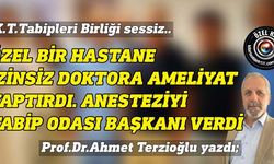 Prof.Dr.Ahmet Terzioğlu yazdı; Kıbrıs Türk Tabipleri sessiz...