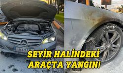 Dr. Fazıl Küçük Bulvarı üzerinde seyir halindeki araçta yangın çıktı