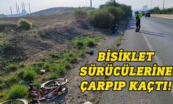 Aracın çarptığı 2 bisikletli yaralandı, araç sürücüsü aranıyor