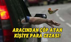 Girne Belediyesi, aracından dışarıya çöp atan bir kişiye para cezası kesti