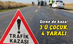 Alkollü sürücü kaza yaptı üçü çocuk dört kişi yaralandı