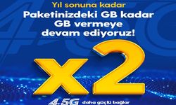 Turkcell’lilerin paketlerindeki GB’lar yıl sonuna kadar 2’ye katlanıyor