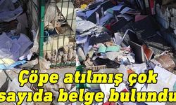 Alayköy Sanayi Bölgesi’nde çöpte çok sayıda evrak bulundu