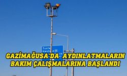 Gazimağusa'da ana arterlerdeki aydınlatmaların bakım çalışmalarına başlandı