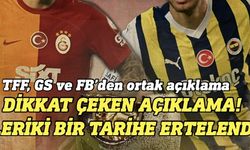 TFF, Galatasaray ve Fenerbahçe’den ortak açıklama