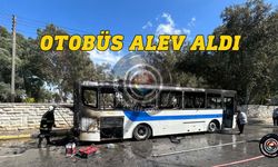 Lefkoşa’da otobüs yangını